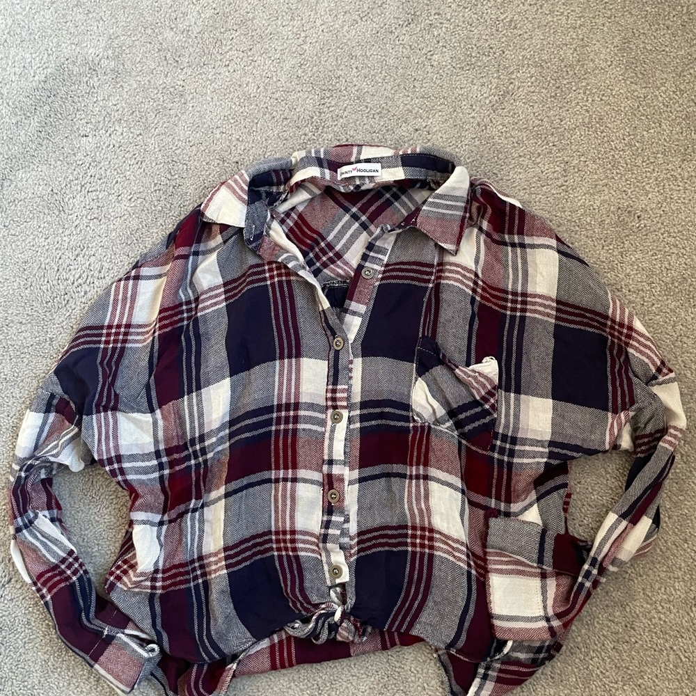 Plaid Button-Up Shirt